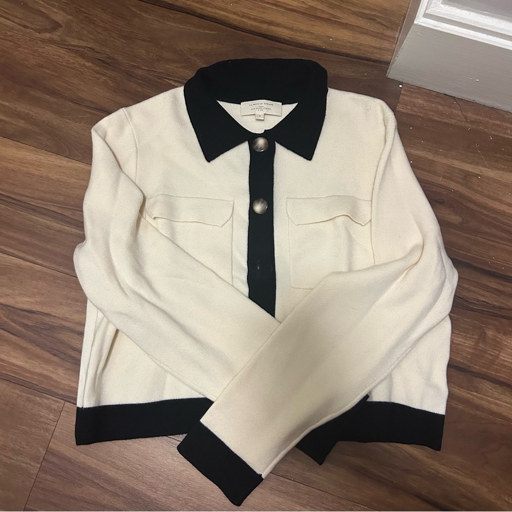Sezane Colorblock Cardigan